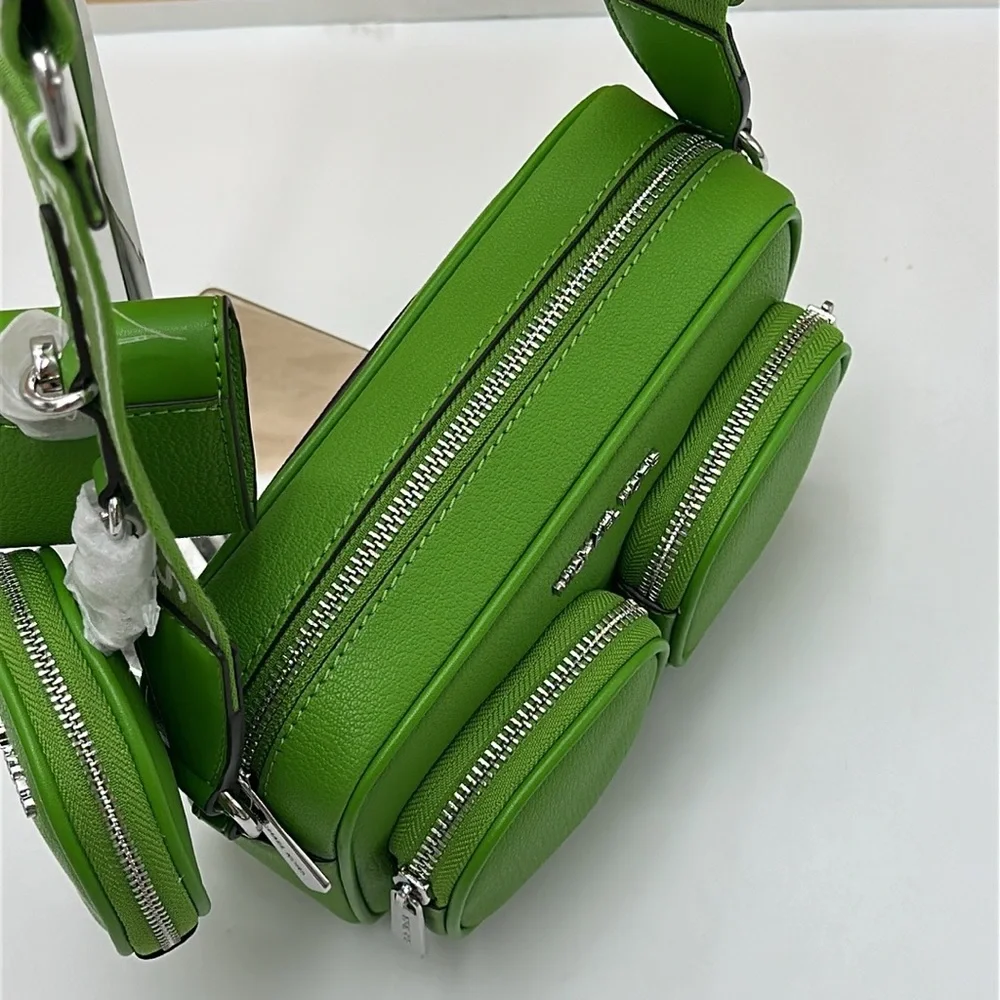 Michael Kors Jet Set Leather Medium Crossbody Bag with Case for Apple Airpods Pr - Picture 13 of 16
